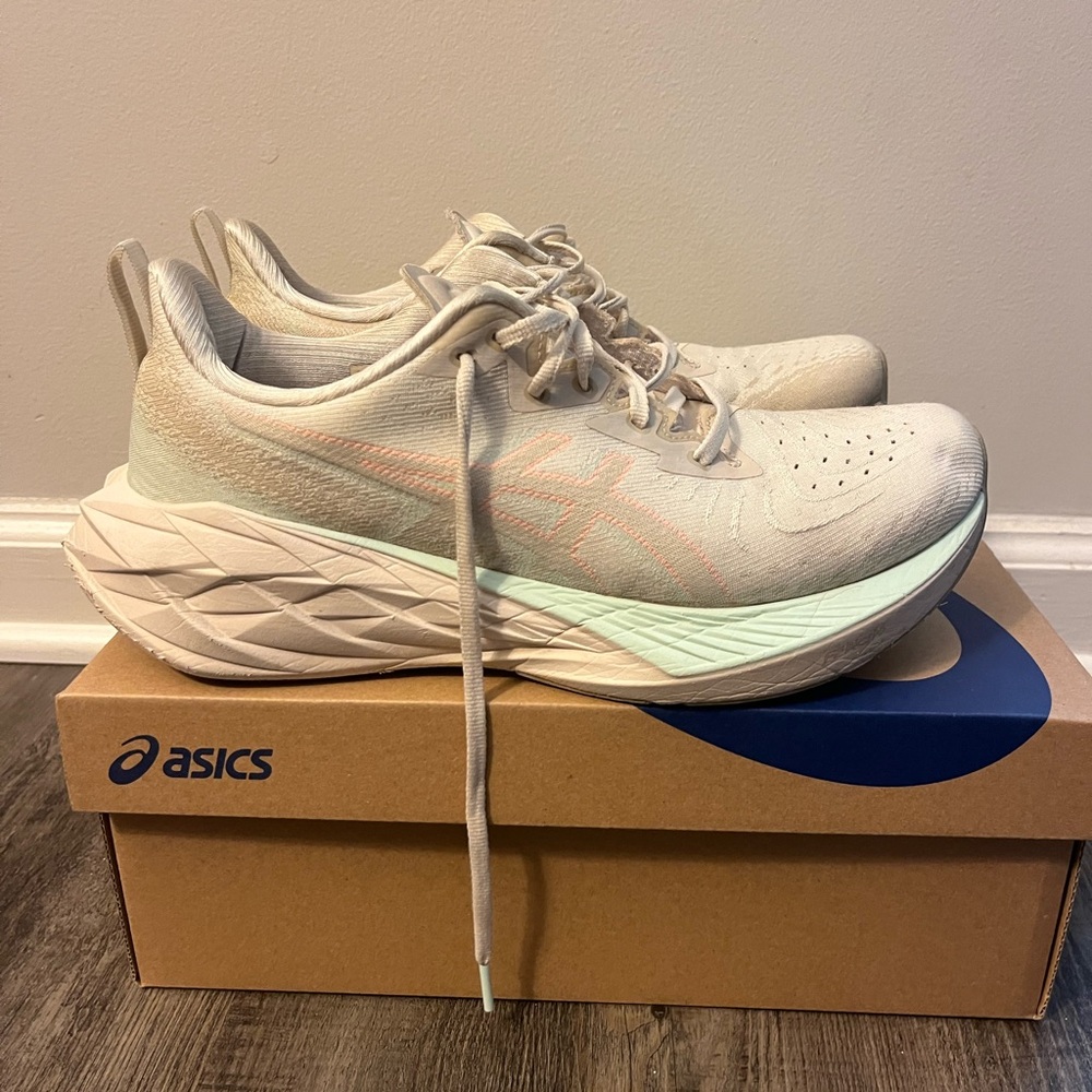 ASICS Novablast 4 in Oatmeal Moonrock